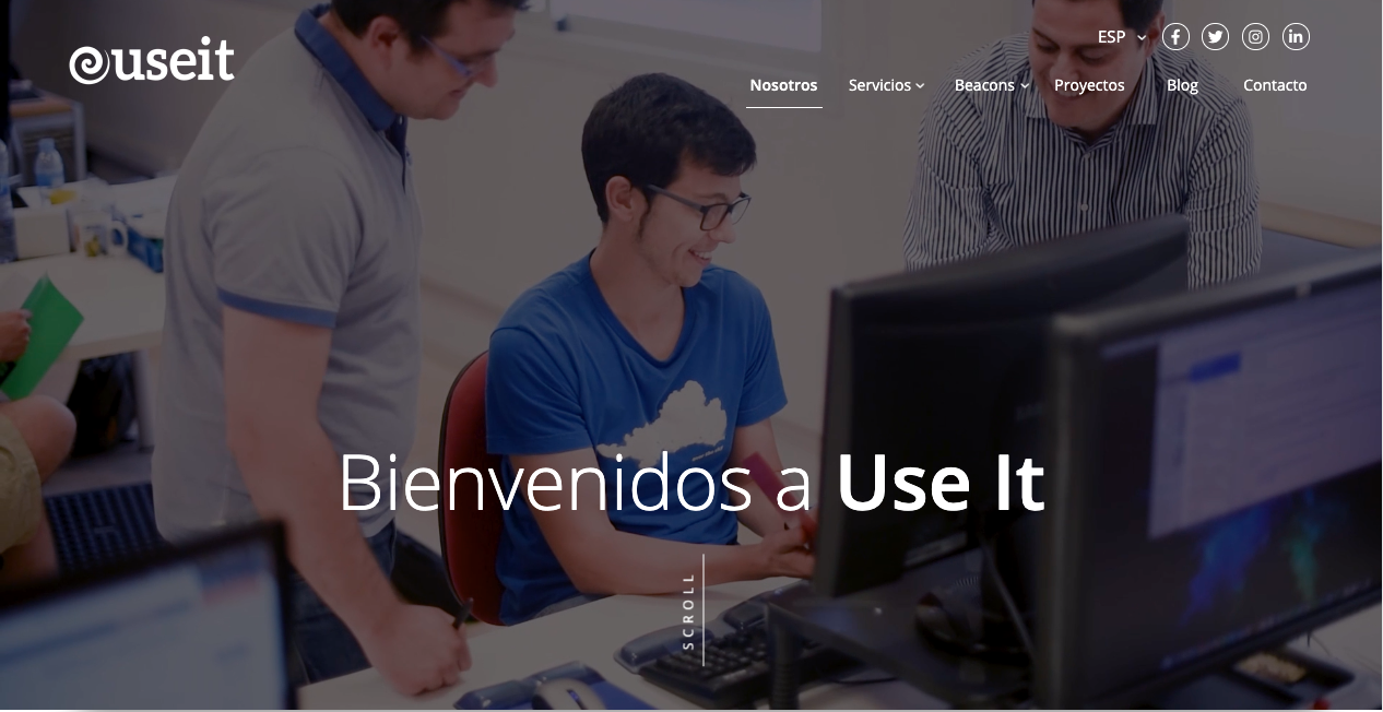 Diseño web video fondo Useit